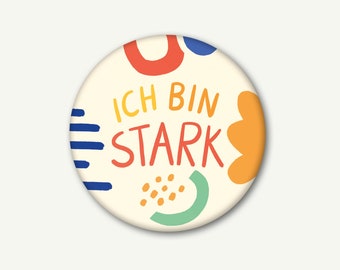 Magnet Ich bin stark Affirmation 37 mm