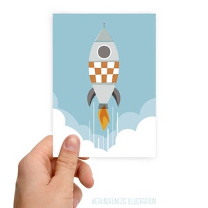 Postkarte Rakete