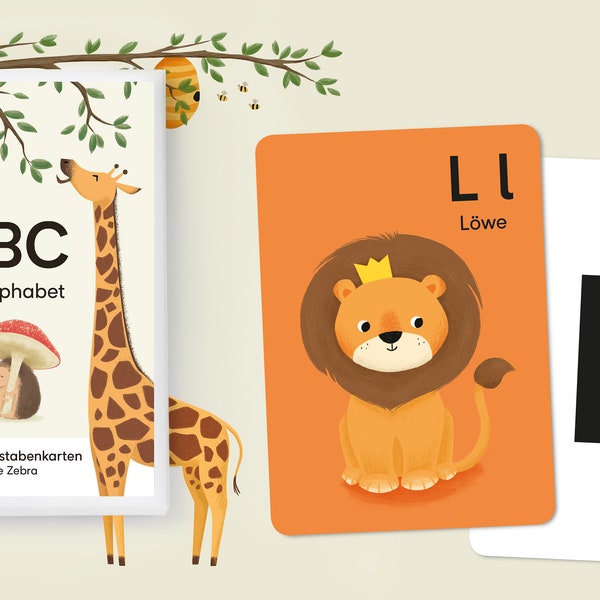 ABC Alphabet Card Set, DIN A6 (105 x 148 mm)