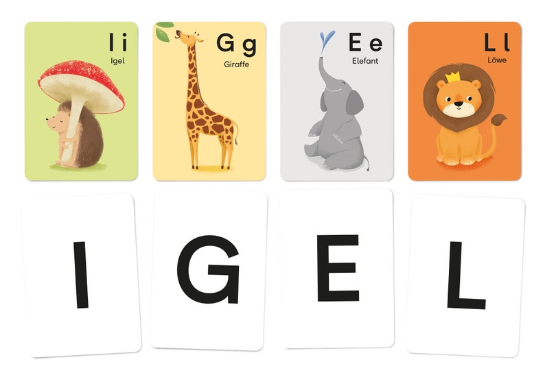 Juego de tarjetas con el alfabeto ABC, DIN A6 105 x 148 mm imagen 3