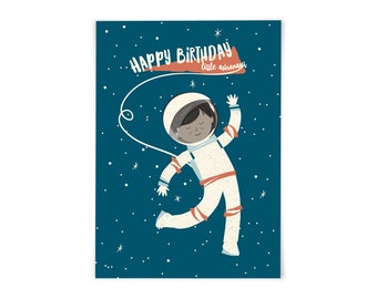 Postkarte Geburtstag Astronaut