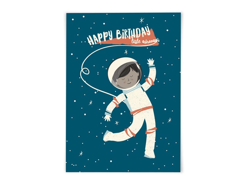 Postkarte Geburtstag Astronaut Bild 1