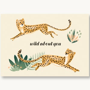 Postkarte wild about you / Valentinstag / Liebe / Verlobung / Hochzeit