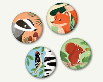 Magnet set woodland animals