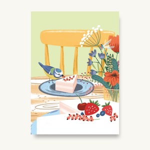 Postkarte Du - Ich - Kuchen?