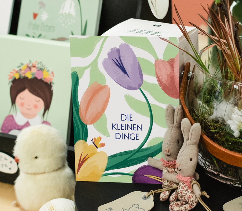 Postkarte Frühling Tulpen Die kleinen Dinge Bild 2