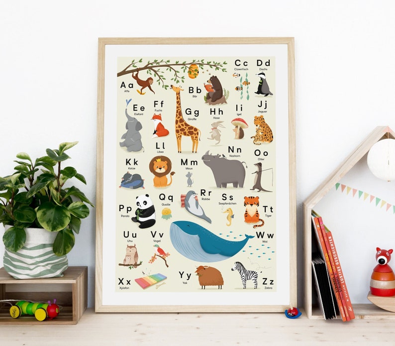 ABC poster, animal alphabet DIN B2 image 1