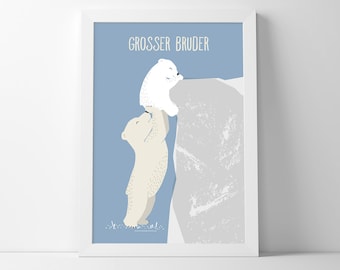 SALE - Grosser Bruder, Poster DIN A3