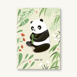 Postkarte "Thank you" Panda