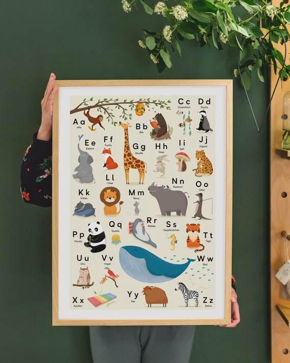 Poster Géant à Colorier ABC BAMMI - 100x70 Cm - Papier 150g/m² - Éducatif Et Ludique - Fabriqué En France