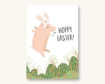 Postkarte Ostern - Hoppy Easter