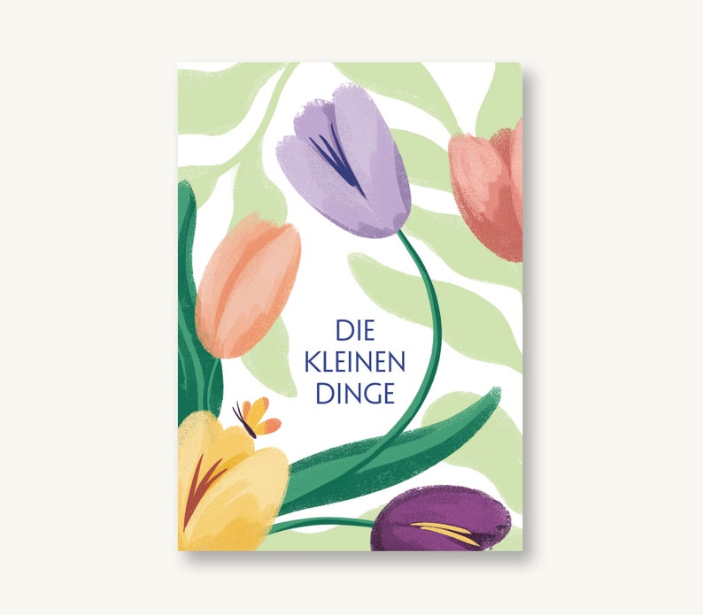 Postkarte Frühling Tulpen Die kleinen Dinge Bild 1