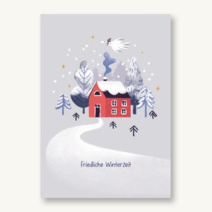Ansichtkaart Winter - Vreedzame wintertijd