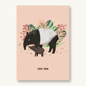 Postkarte Danke Mama / Muttertag / einfach so