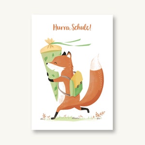 Postkarte Hurra Schule