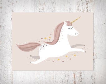 Carte postale licorne