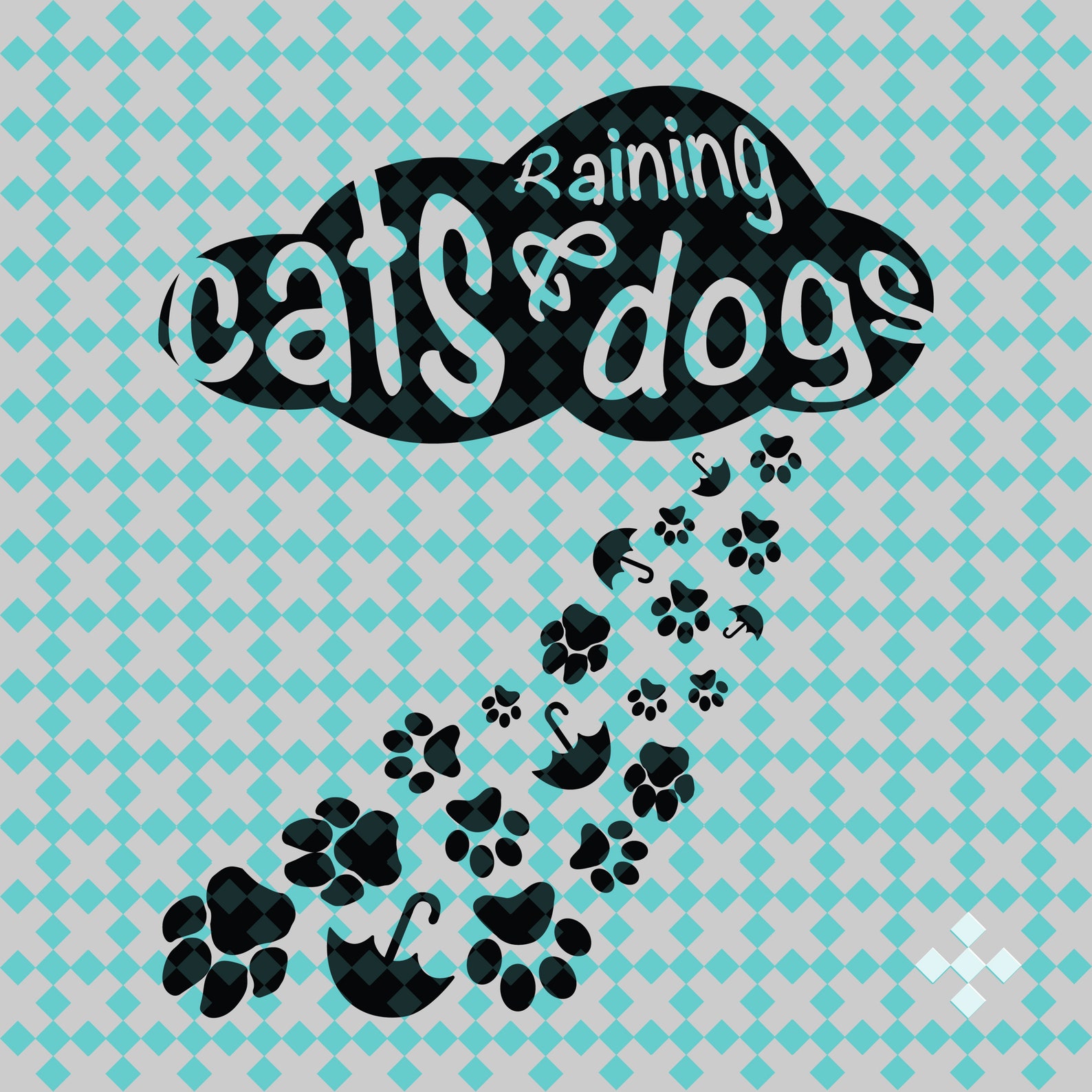 Es Katzen und Hunde. Digitaldruck SVG PDF Etsy