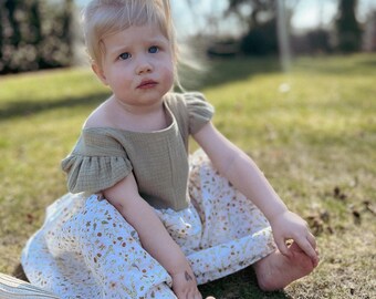 Premium Kleid Baumwoll-Musselin Wildblume