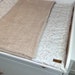 Changing table mat with waterproof separate support willow kitten with frotée beige 