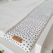 Changing table pad with waterproof separate support dots/dots with terry cloth white 