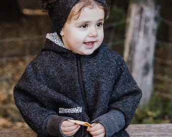 Walkjacke Oversized Anthrazit Leo