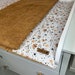 Changing table mat with waterproof separate pad flowers with terry cloth camel 