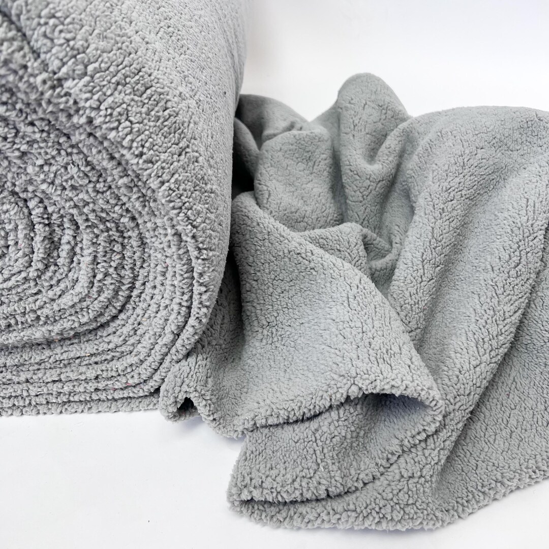 Teddy Stoff Grau I Meterware I 1 Meter 12,90, - Etsy