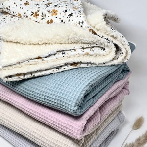 Babydecke, Krabbeldecke, Kinderwagendecke mit kuscheligem Teddyfell in div. Farben