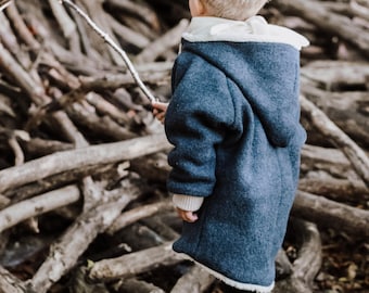 Walkjacke, Wintermantel petrol / innen mit kuscheligem Teddyfell I Jungs