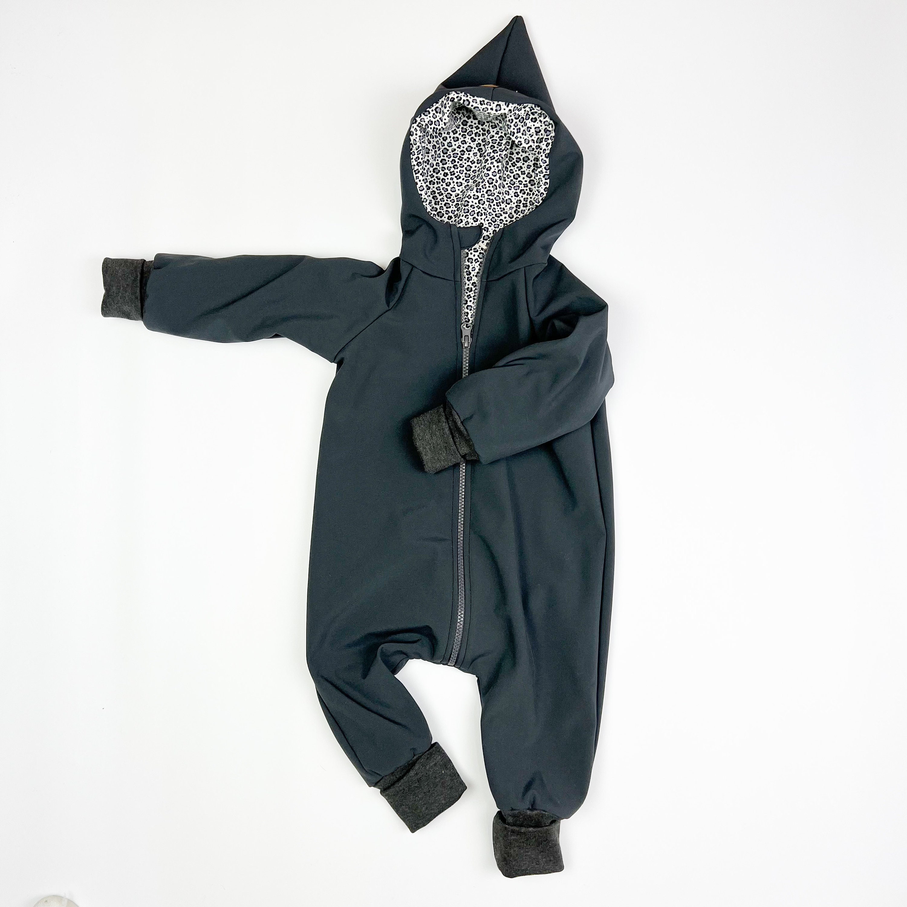 Softshell Overall in anthrazit und innen leo oder gestreift - Etsy.de