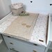 Changing table pad with waterproof separate pad Drygrass with terry cloth beige 