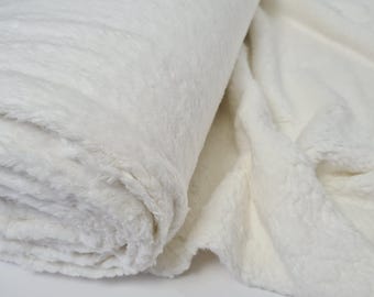 Teddy Stoff  I Meterware  I  Teddyplüsch creme I 1 Meter 9,90,-