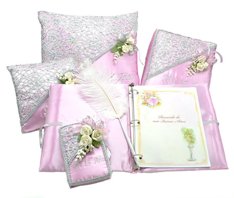 Pink Quinceanera Accessories Package Set with Pillows Photo Etsy