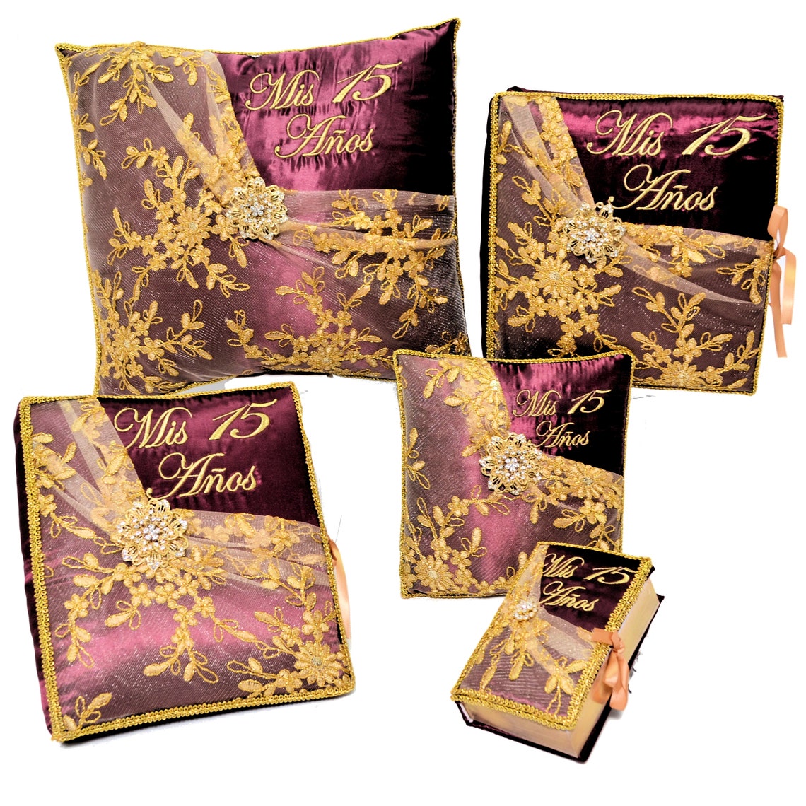 Floral Quinceanera Accessories Package Set with Pillows Photo Etsy