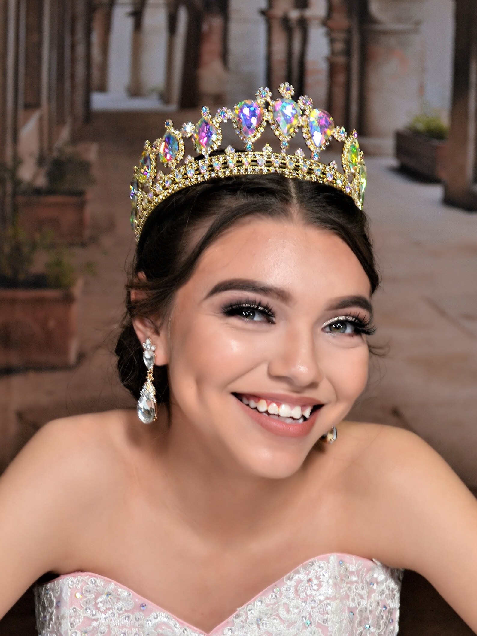 3 Princess Gold Crystal Tiara T86 Etsy