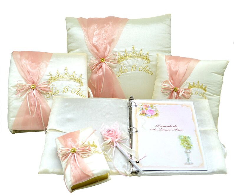 Blush Quinceanera Accessories Package Set With Pillows Photo Etsy