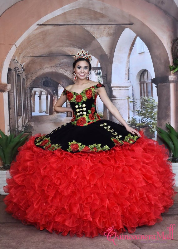 Charra Vestido con Rosas Diseño 2014 | Etsy España