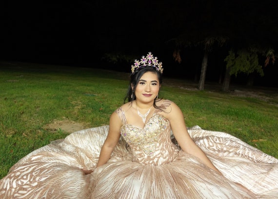Vestido de Quinceañera de Oro Rosa 2029 - Etsy México Vestido de Quinceañera de Oro Rosa 2029 - Etsy México