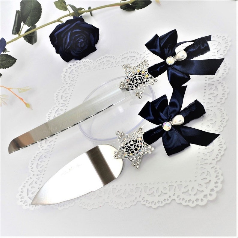 Quinceanera Cake Server & Knife Set with Star Rhinestone Etsy