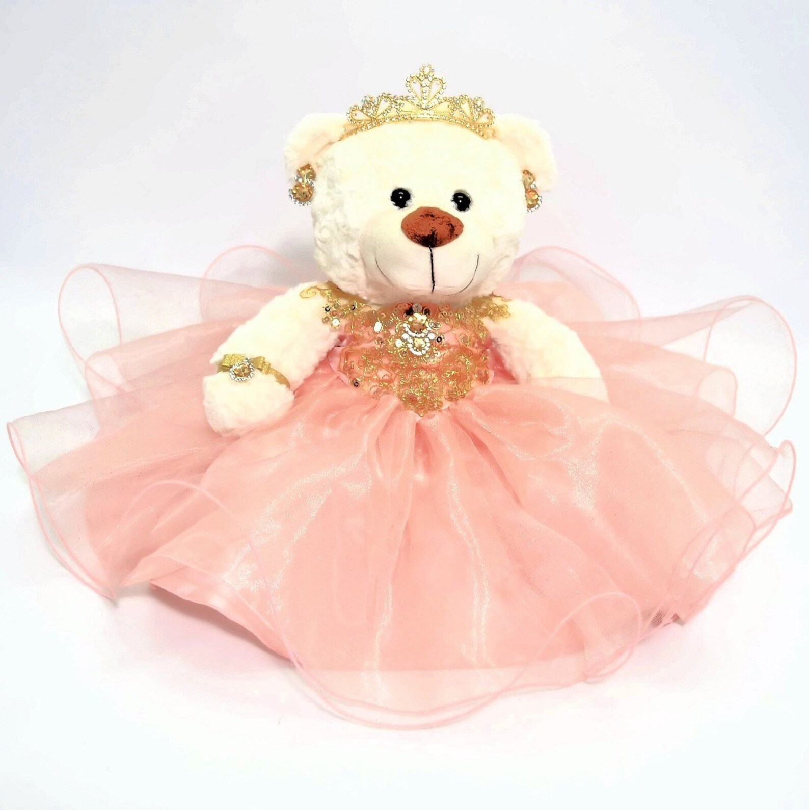 17 Quinceanera Teddy Bear With Blush Dress QBR10 | Etsy