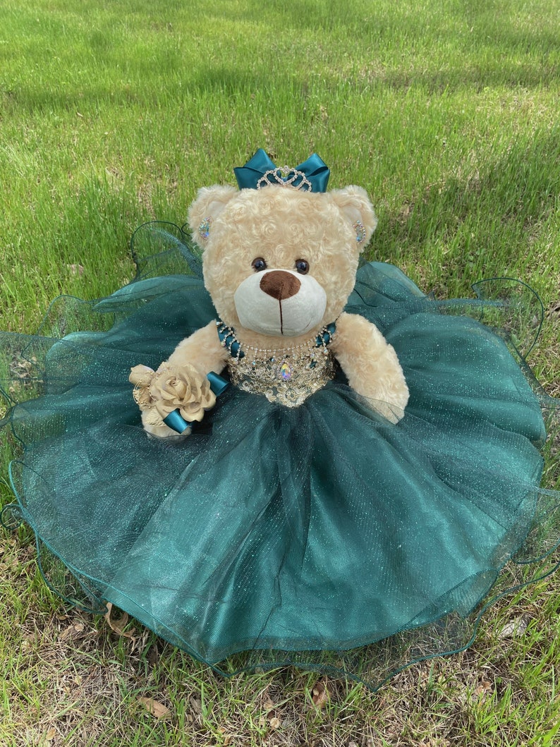 17 Emerald Green Quinceanera Teddy Bear QBR28EG Etsy