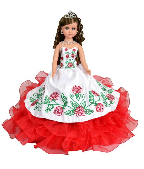 quinceanera doll red dress