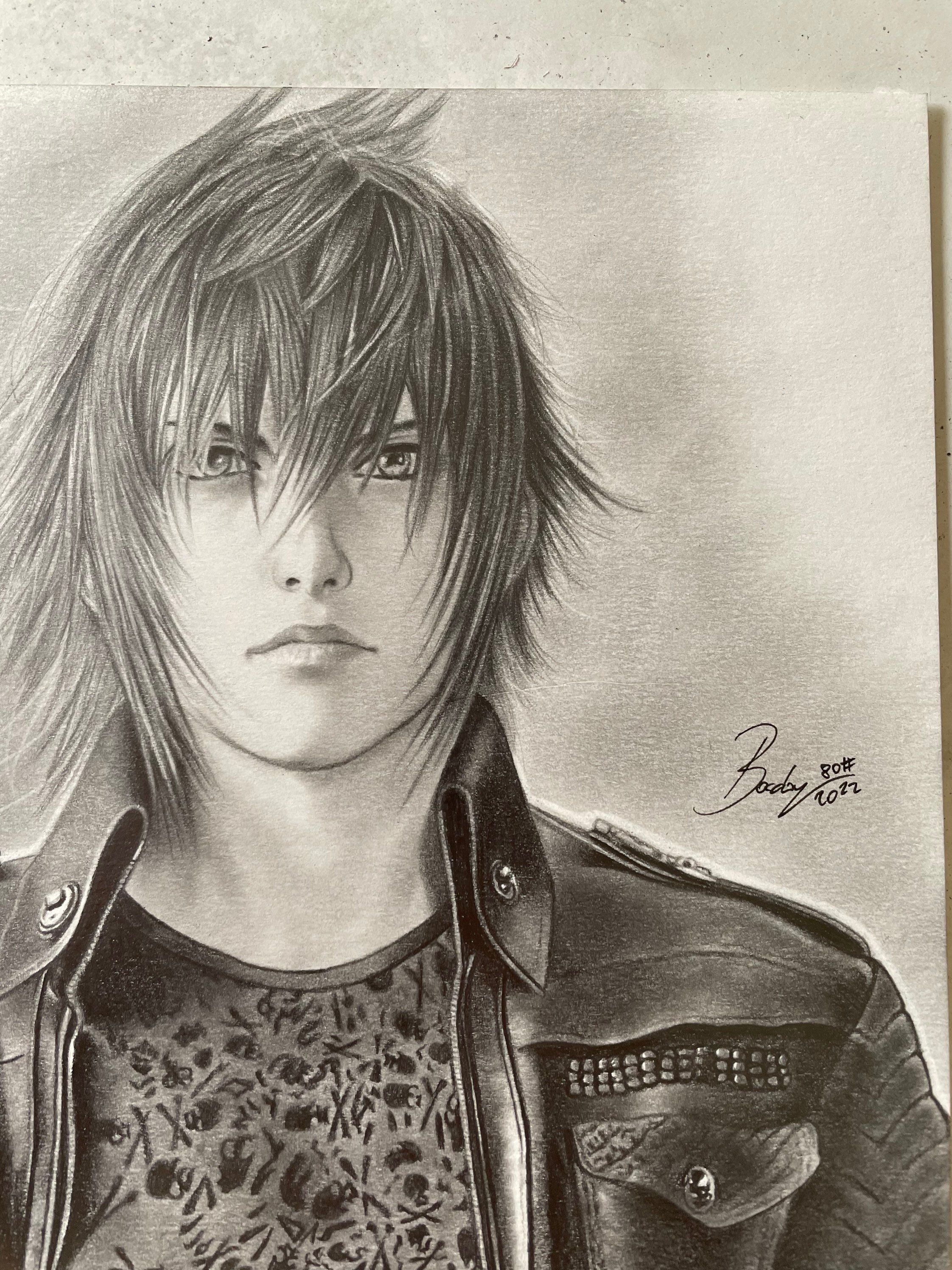 Final Fantasy Art Collectionoriginal Graphite Pencil Drawing Etsy