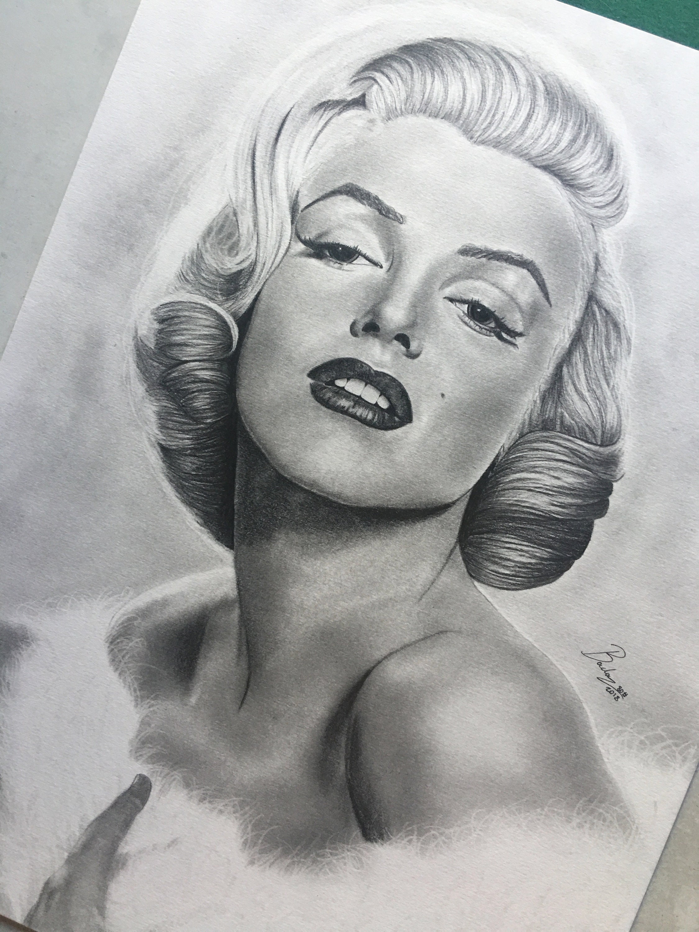 Original pencil portrait of Marilyn Monroe size 30 x 40 cm. | Etsy