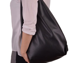 Bolso grande VITTORIA XXL negro grafito marrón