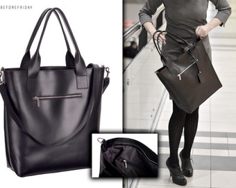 TREVISO fashion natural genuine leather smooth strong extra large woman tote handbag long strap laptop big bag smartphone pocket DESIGNS