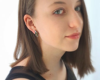 Boucles d’oreilles sur des bâtons - Lily avec des cuivres