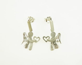 Boucles d'oreilles en argent avec des anges II