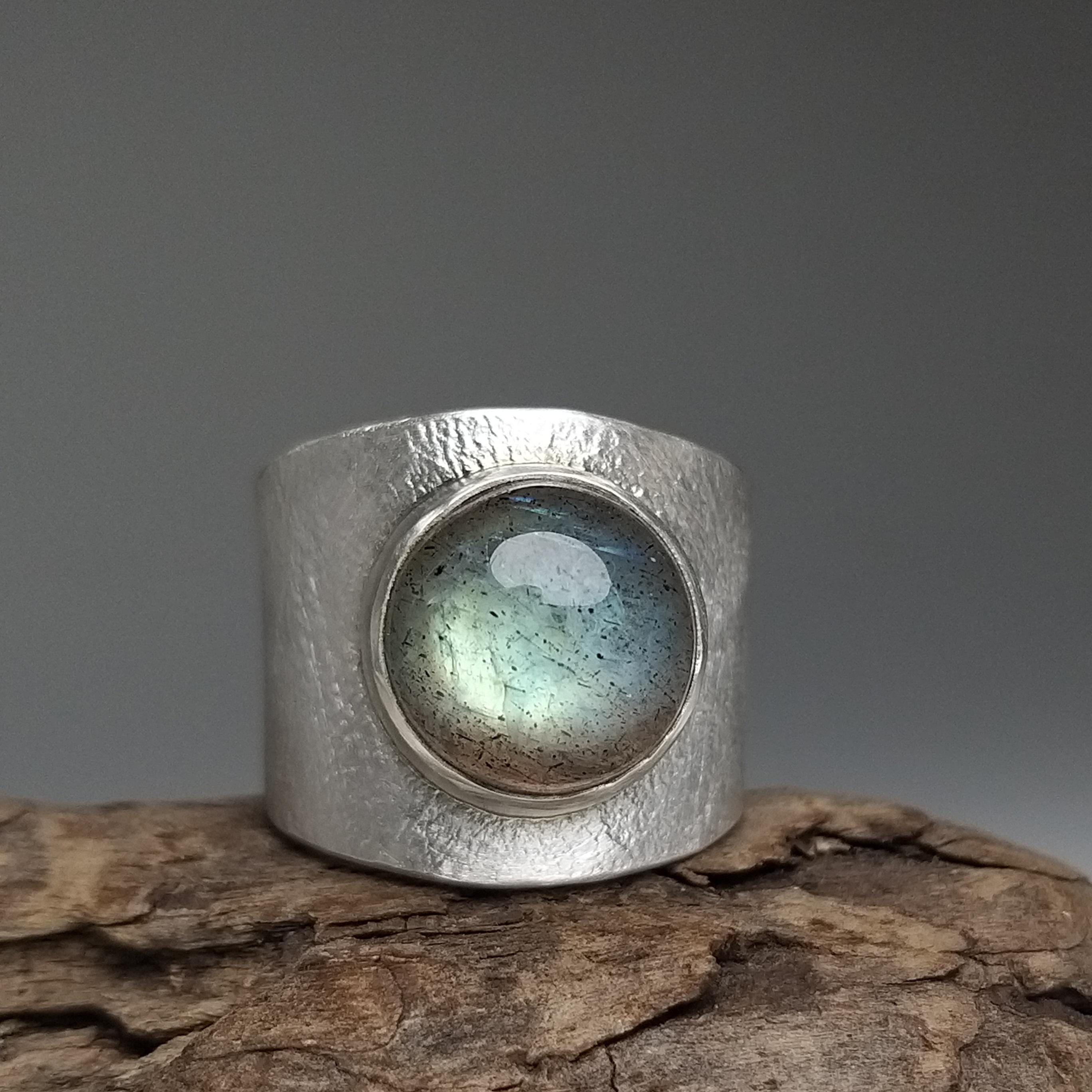 UNIKAT - großer Labradorith Ring Silber - Einzelstück