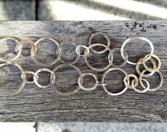 forged eyelet chain silver and gold